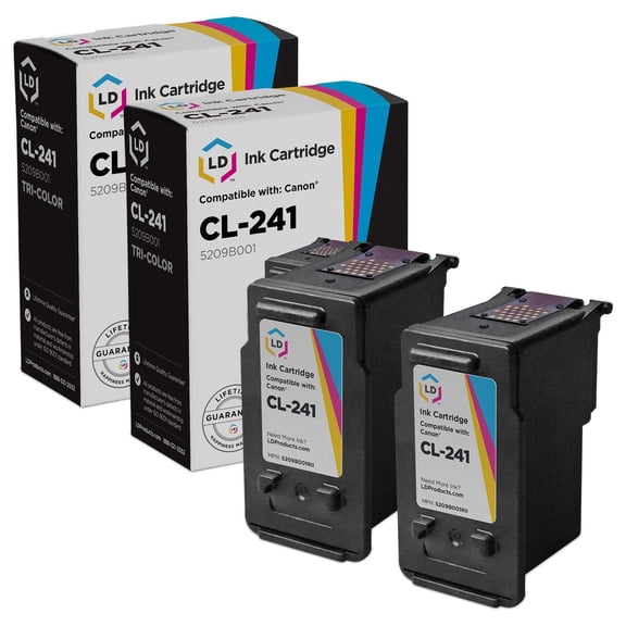 LD Products Reman Ink Cartridge Replacement for Canon CL-241 5209B001 (Color, 2 Pack)
