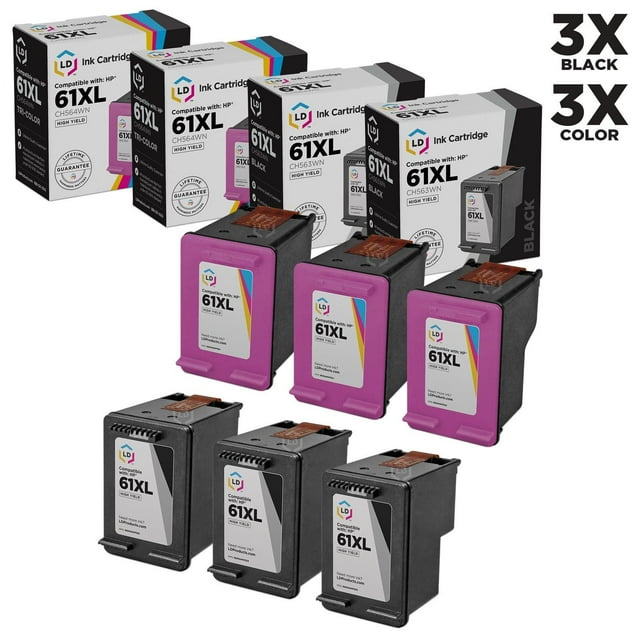 LD Products Remanufactured Replacements for 61XL High Yield Cartridges