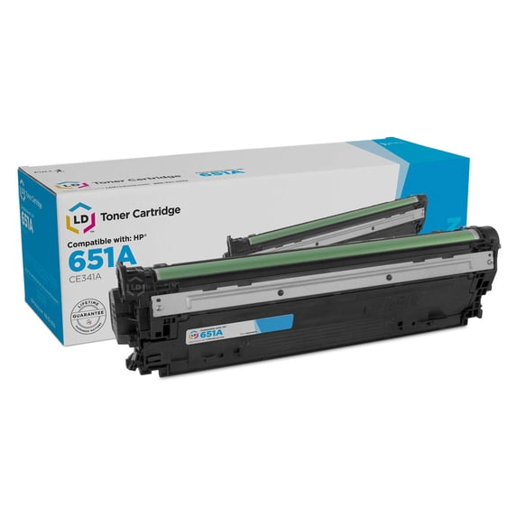 LD Products Reman Toner Cartridge Replacement for HP 651A CE341A (Single Cyan)