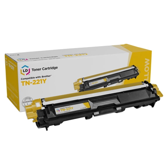 LD Products Toner Cartridge Compatible with Brother TN221Y (Yellow, 1-Single) Compatible with DCP-9020CDN