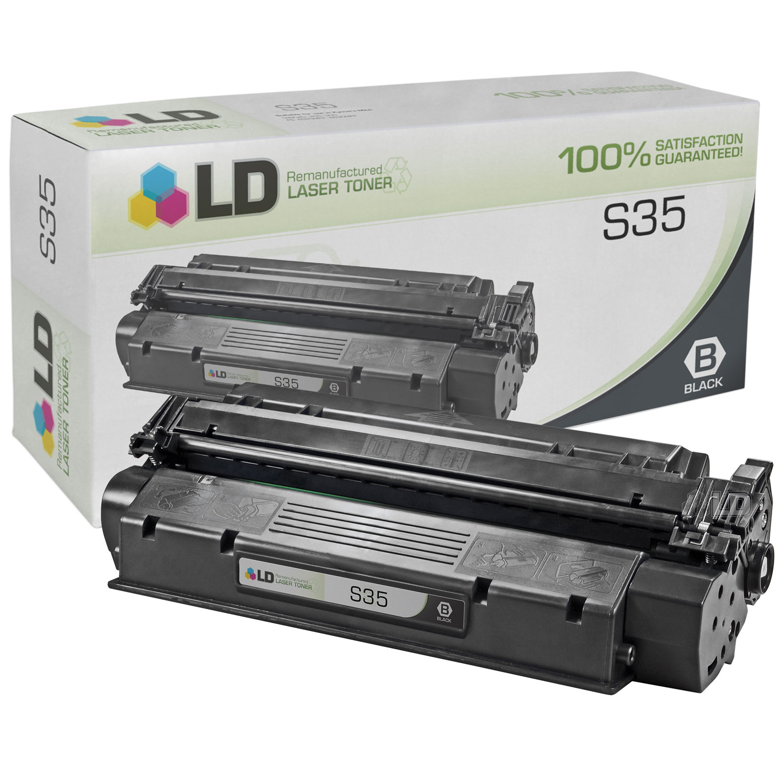 LD Remanufactured Black Laser Toner Cartridge for Canon 7833A001AA (S35) for use in the ICD-340, ImageClass D320, D340, D383 Printers - image 1 of 1