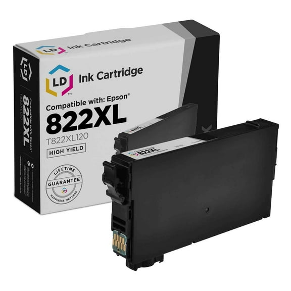 LD Reman Ink Cartridge Compatible Replacement for Epson 822XL T822XL120 High Yield (Black)