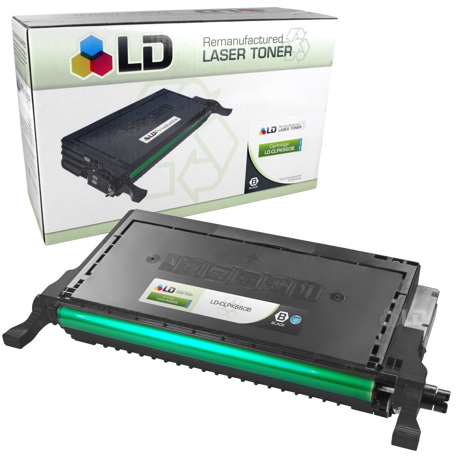 LD Remanufactured Replacement CLP-K660B High Capacity Black Laser Toner Cartridge for use in Samsung CLP-610ND, CLP-660N, CLP-660ND, CLX-6200FX, CLX-6200ND, CLX-6210FX, CLX-6240FX s - image 1 of 1