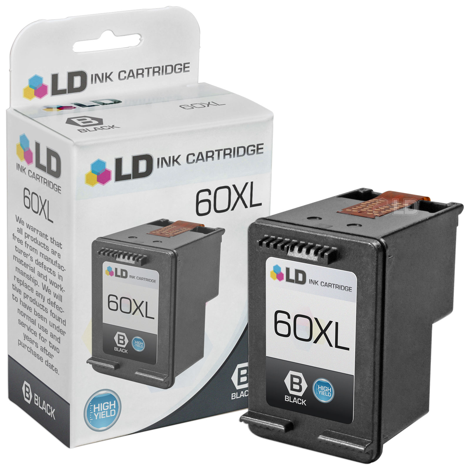 LD © Remanufactured Replacement Ink Cartridge for Hewlett Packard CC641WN 60XL / 60 High-Yield Black - image 1 of 1