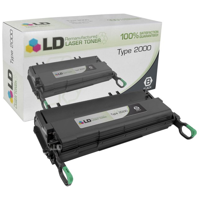 LD Remanufactured Replacement for Canon Ricoh 400394 (Type 2000) Black Laser Toner Cartridge for use in Ricoh AP2000, and AP2100 s