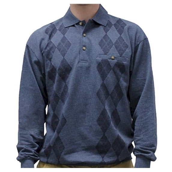 LD SPORT Big and Tall 6094-106 Long Sleeve Banded Bottom INDIGO 3XL-TALL