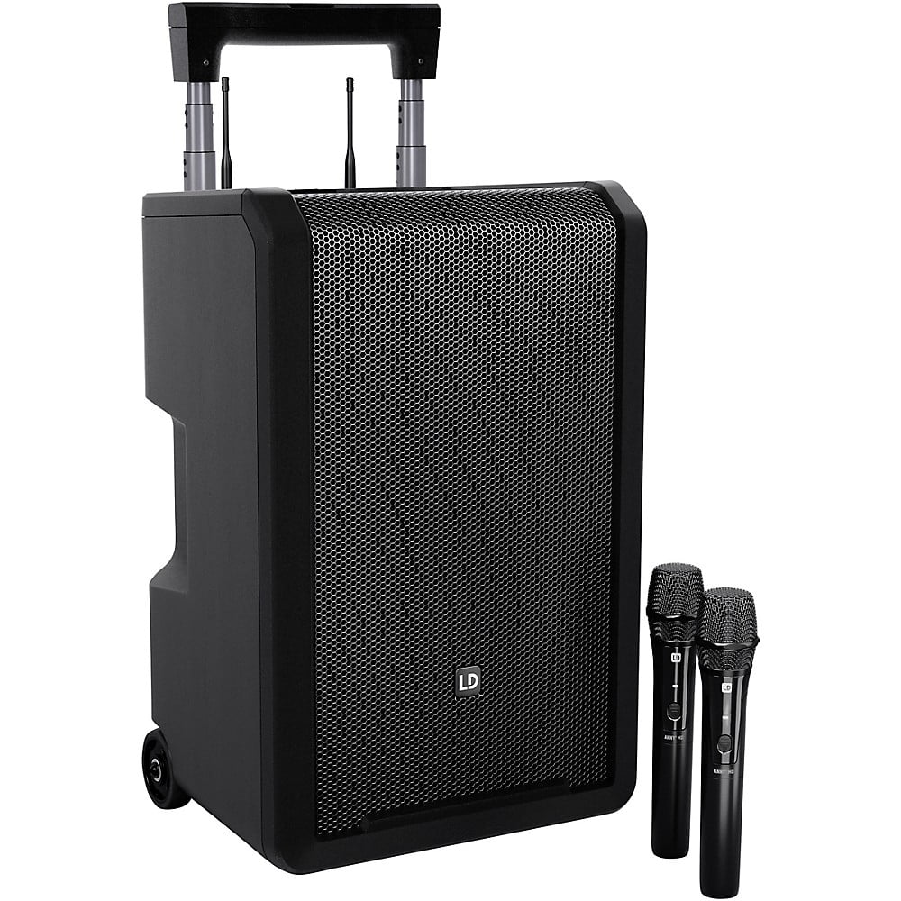 LD Systems ANNY 10 Portable Battery-Powered Speaker With Dual Wireless Handheld Mics B4.7