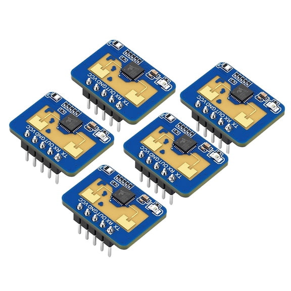 LD2410C Home Monitoring 5-Pack Sensor Modules, 24GHz Millimeter-Wave Non-Contact Presence Radar, Serial Port