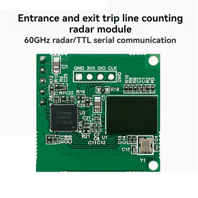 LD6001C 60GHz MmWave Radar Sensor+CH340 Board Passenger Flow Statistics