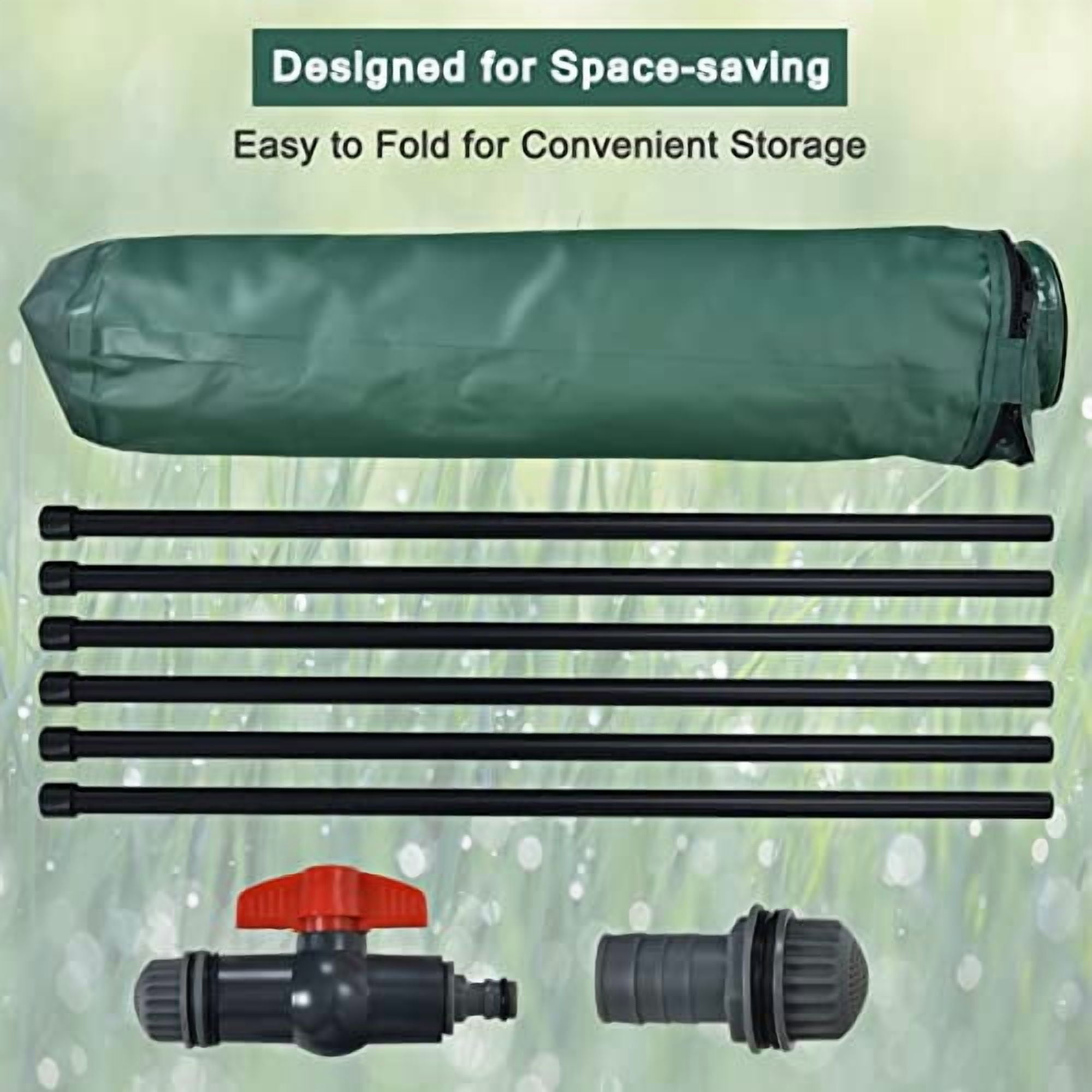 LDAILY 53 Gallon Collapsible Rain Barrel to Collect Rainwater from ...