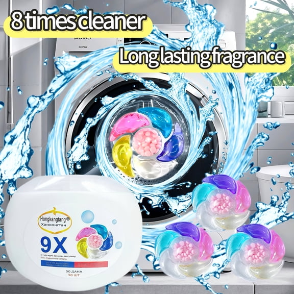 LDBDWYKER 50/30/35 Upgraded Six In One Perfume Laundry Gel Beads, One At A Time, Make The Lasting Fragrance More Lasting, Remove Stains, Soften, Keep Fragrance, Protect Color
