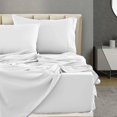 thumbnail image 1 of LDC Lux Decor Collection 6 Piece Bed Sheet Set Deep Pocket Ultra Soft Microfiber Bedding Sheets Twin XL - White, 1 of 5