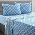thumbnail image 1 of LDC Lux Decor Collection Bed Sheet Set 4 Piece Microfiber Deep Pockets Bedding Sheets Full - Blue, 1 of 5