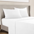 thumbnail image 1 of LDC Lux Decor Collection Bed Sheet Set Striped 4 Piece Ultra Soft Deep Pocket Microfiber Sheets White Queen, 1 of 10