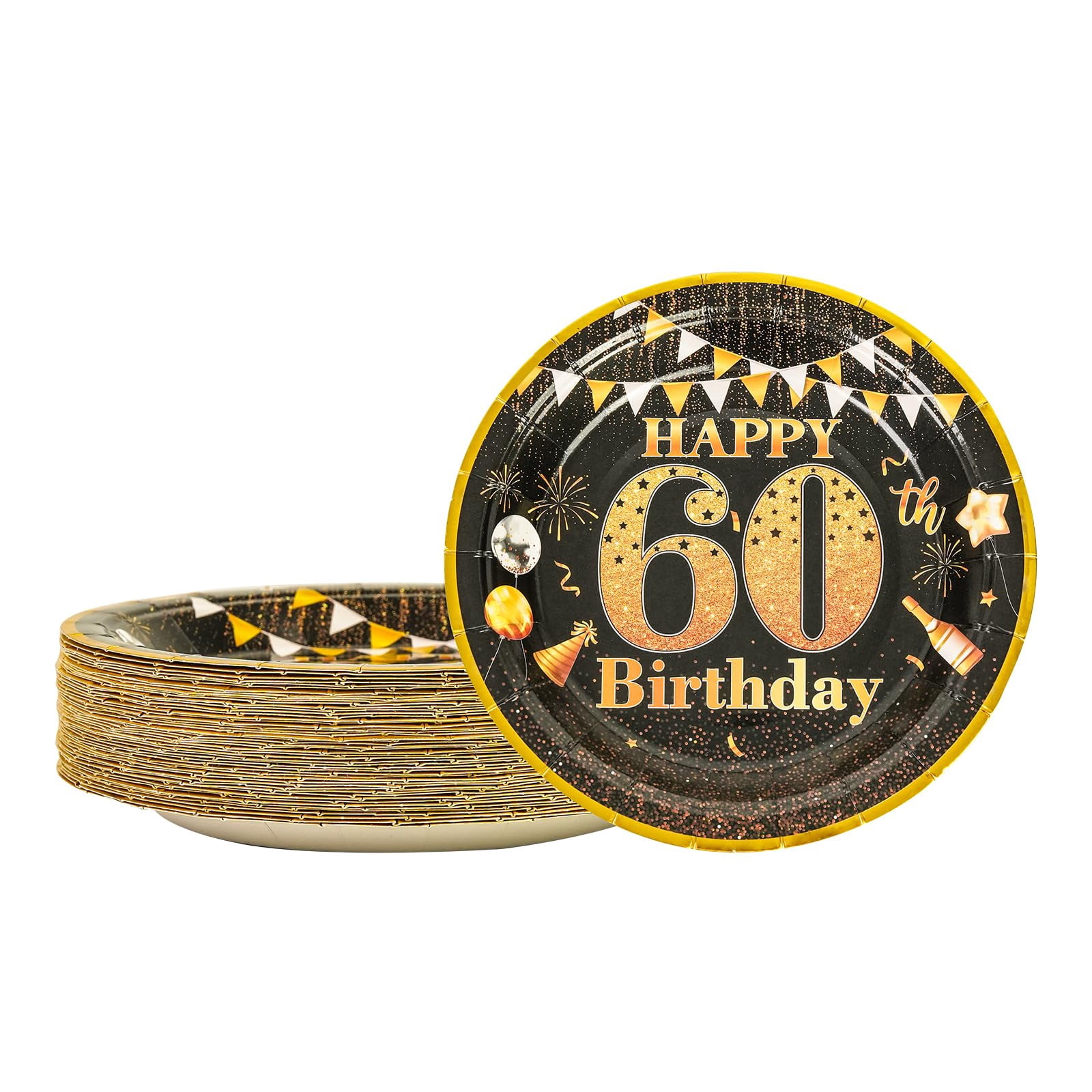 LDFDRT Party Paper Plates OIF8 60th Birthday Decorations 50 Pcs 7 — free download