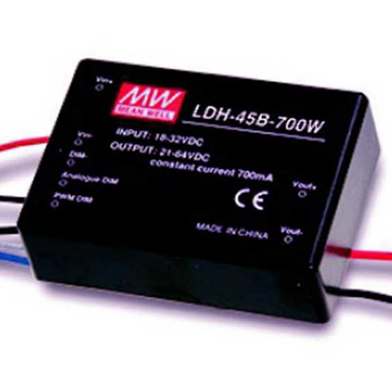 LDH-45B-350 | Mean Well LDH Step-Up 350mA Pinned CC DC LED Driver