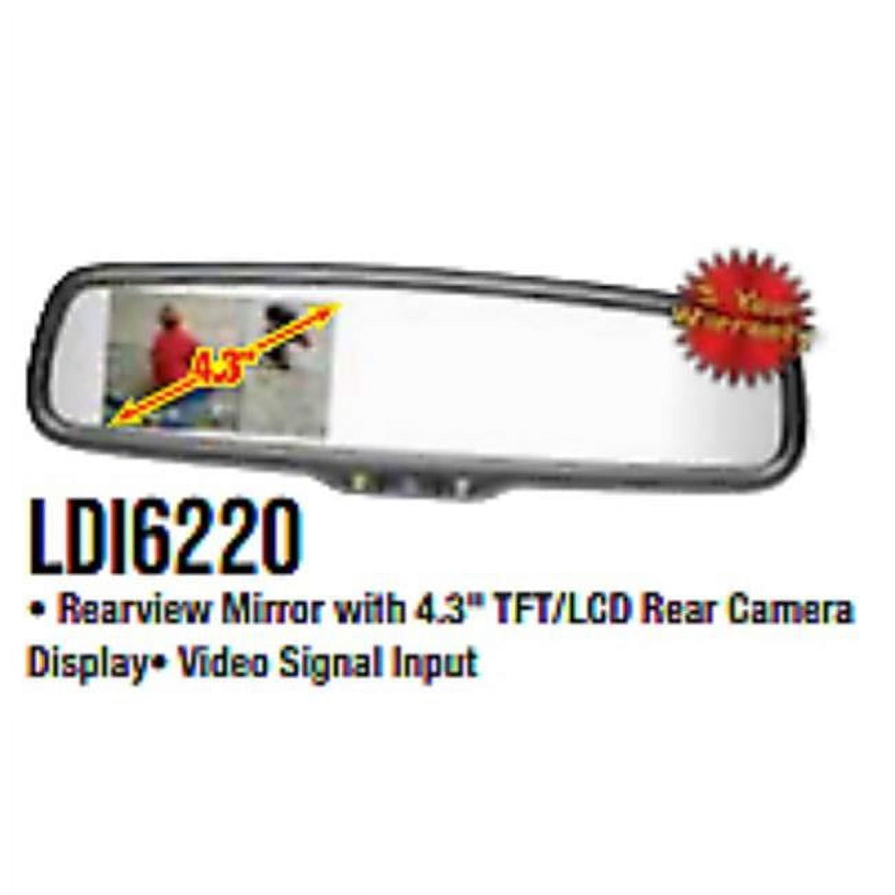 LDI LDI6220 4.3 in. Rear RCD Mirror Monitor LCD Camera Display ...