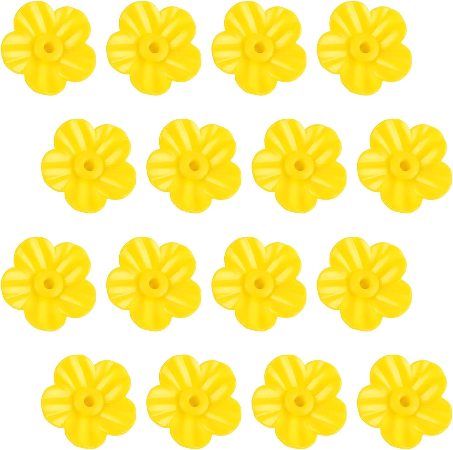 LDIHAO 16 Pieces Hummingbird Feeders Replacement Flowers Yellow Perky