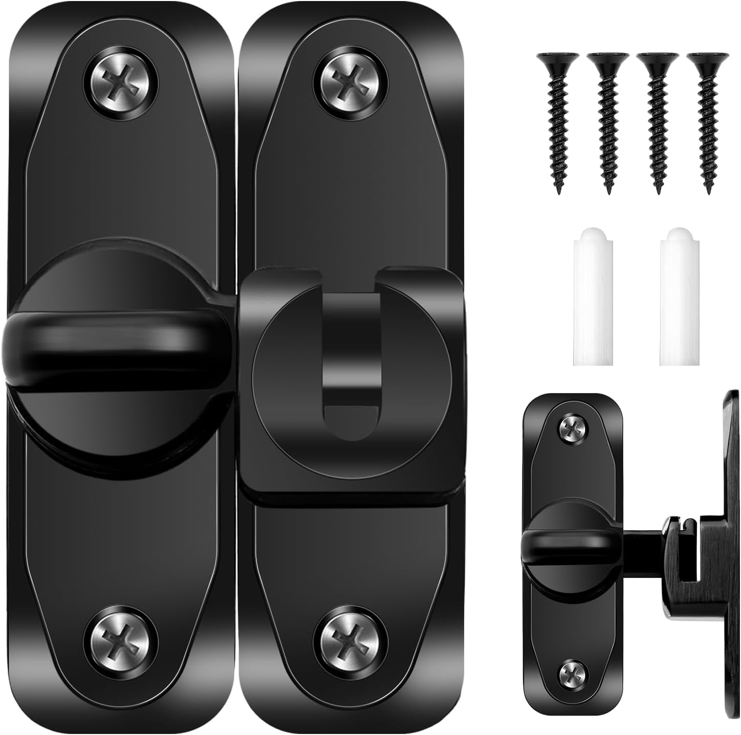 LDIHAO Barn Door Lock 90/180 Degree Flip Barn Door Lock Sliding