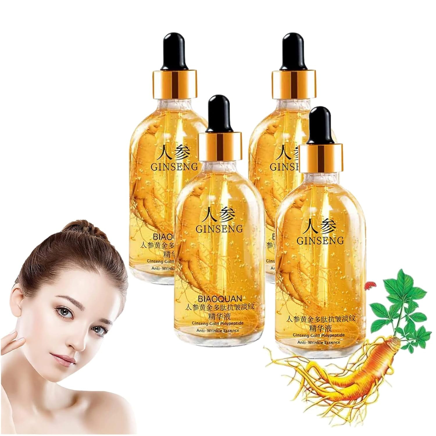 LDIHAO Beauty Ginseng Serum, Ginseng Gold Polypeptide Anti Ageing ...