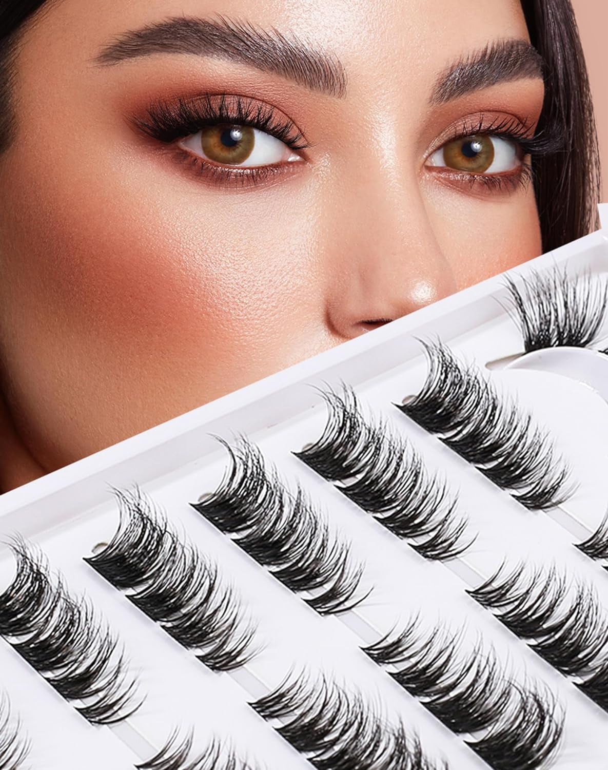 LDIHAO Cluster Lashes Natural Look Lash Clusters Wispy D Curl Eyelash ...