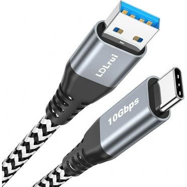 LDLrui 3 Ft USB C to USB Cable, USB 3.2 Gen2 Type A to Type C, 3.1A Rapid Charge, Braided Nylon