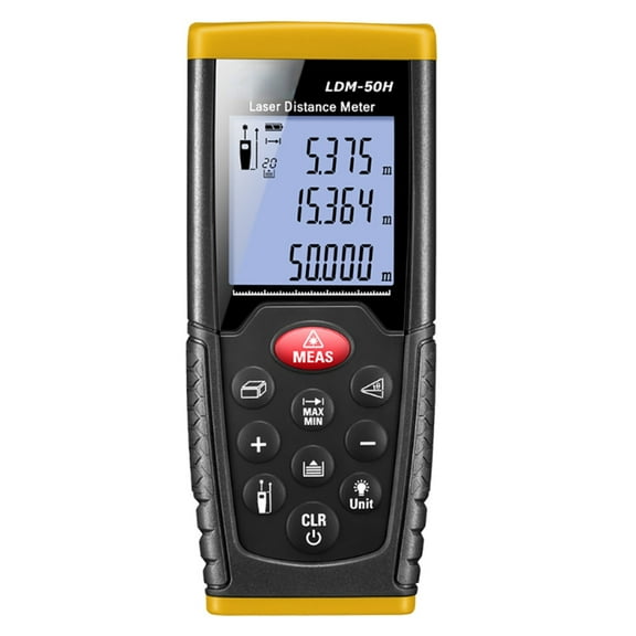 LDM-50H 164.2ft 50m Outdoor Distance Meter Measure In Daylight Sunlight ,Pythagorean Mode, Area and Volume ,Easy to Use