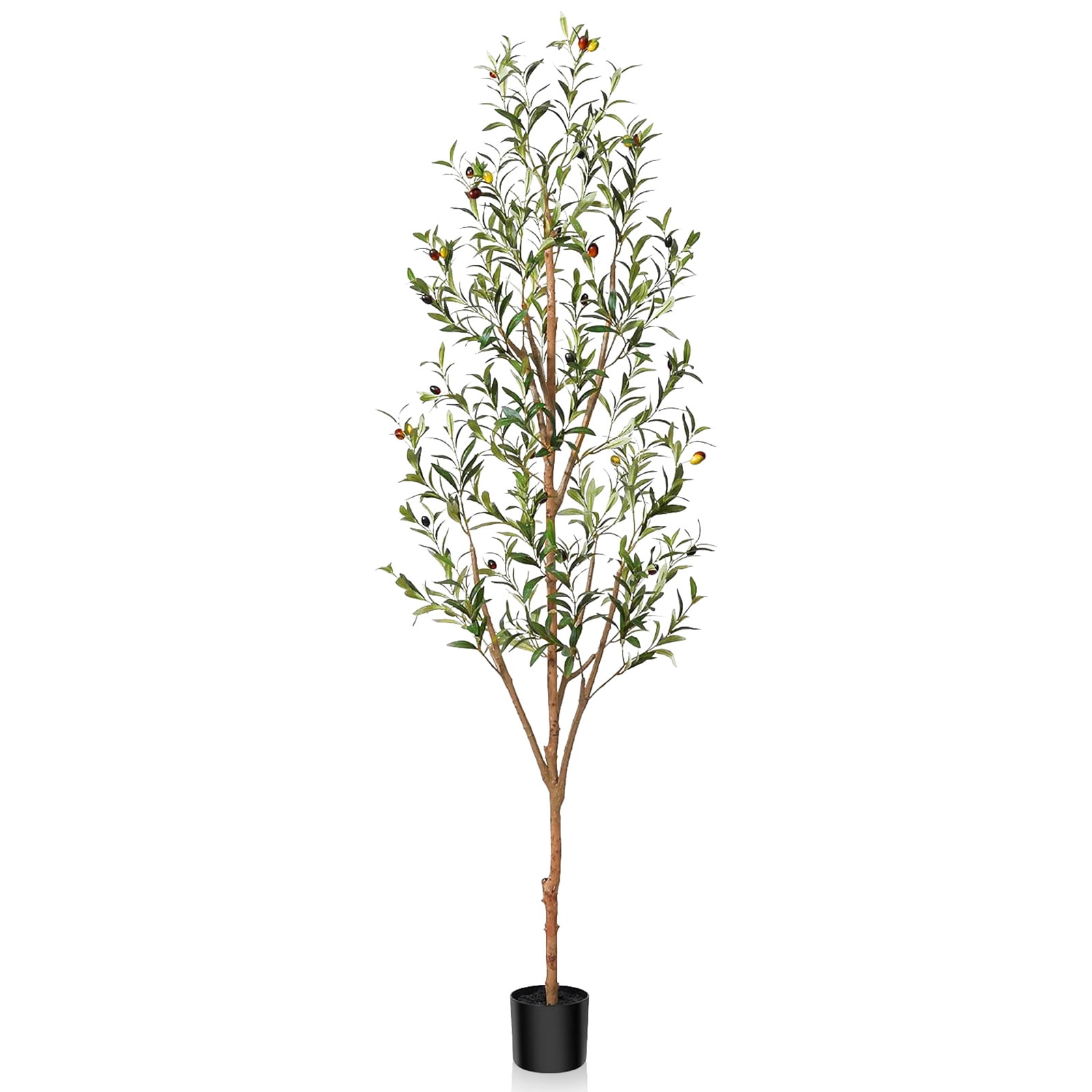 7FT Olive Tree Artificial Indoor Tall Faux Plant for Home Office ...