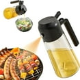 thumbnail image 1 of LDNIO Oil Sprayer for Cooking, 2 in 1 Olive Oil Dispenser Bottle for Kitchen, 16oz/470ml Premium Glass Oil Bottle, Food-grade Oil Mister for Air Fryer, Salad, Frying, BBQ (Black), 1 of 11