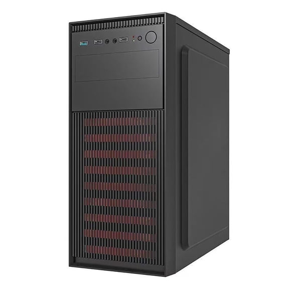 LDPCSJ ATX/M-ATX/ITX Gaming PC Case - 0.6mm SPCC Steel, Tempered Glass Side, Supports up to 350mm GPU, Fast Disassembly Side Panel, Multi-Directional Airflow Computer Host Chassis