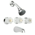thumbnail image 1 of LDR 013 8500CP Chrome 3-Handle Tub & Shower Faucet Set, 1 of 2