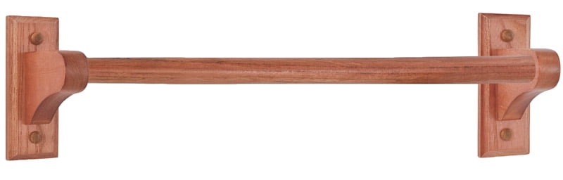 Rustic Oak 24" Wall Mounted Wood Towel Bar