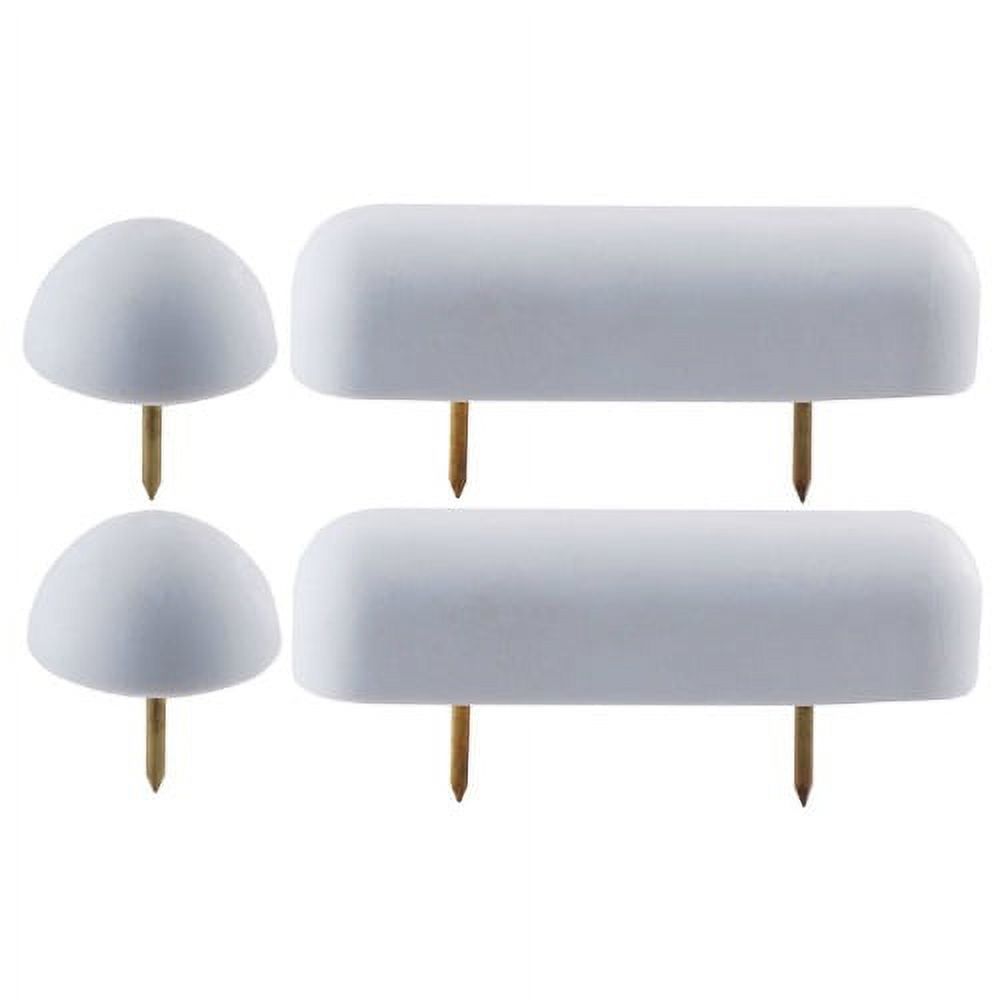 LDR 503 4130 Toilet Seat Bumper Set, White Plastic