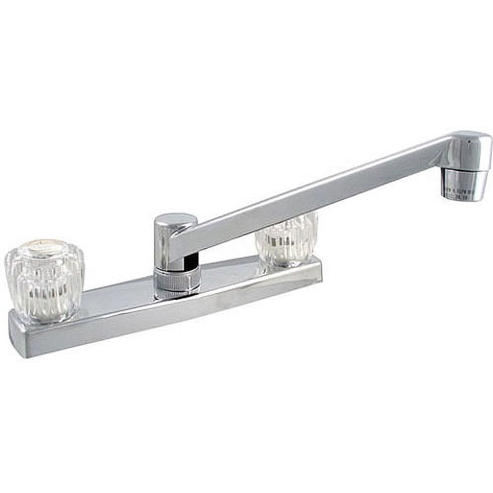 LDR Dual Handle Kitchen Faucet Without Spray, Chrome