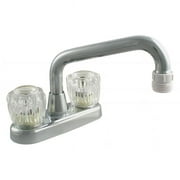 LDR Industries 012 5205 Laundry Faucet, 2-Acrylic Handles, Chrome, 4-in. Centerset - Quantity 6