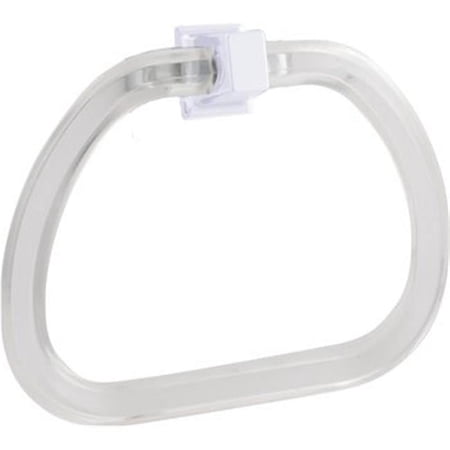 LDR Industries 180484487 162 9620 Premier Towel Ring Bar, Bathroom Hand Towel Ring- White