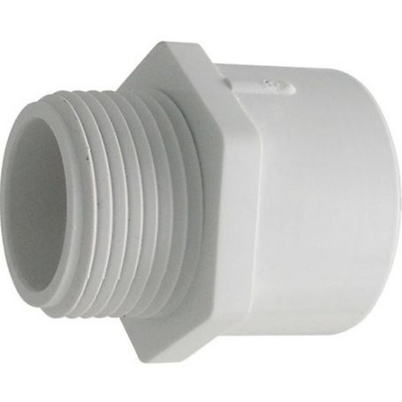 LDR Industries FP4 MA-1 PVC Male Adapter, 1-Inch Slip x Slip x MIP
