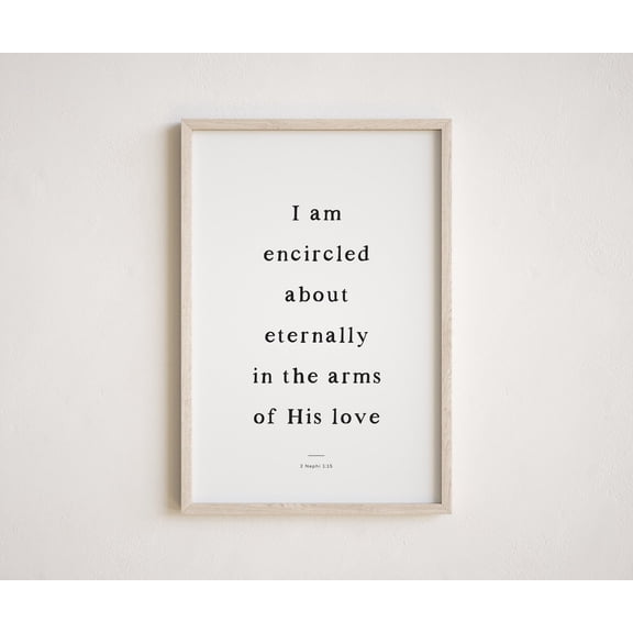 LDS Book of Mormon 2 Nephi 1 15 Latter Day Saint Home Decor Art, Unframed Paper Poster 8x10in