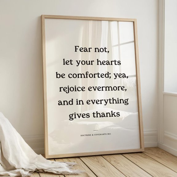 LDS Doctrine And Covenants D&C 98 1 Come Follow Me Relief Society Art, Unframed Paper Poster 8x10in