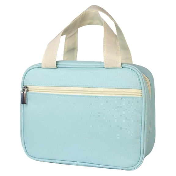 LDS Quad or Triple & Bible Scripture Carrying Case - Light Blue with Handles and Zipper Pouches Bag Tote