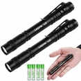 thumbnail interactive-video image 1 of Lepro 2-Pack LED Pen Flashlights, Mini Waterproof Pocket Light with Clip, for Inspection, Work, Repair, Powered by 2*AAA, 1 of 12