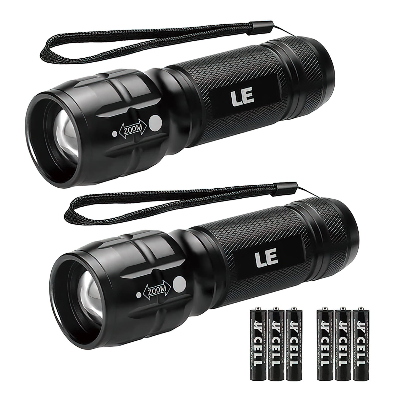 Led Flashlight, White/white+uv Light, Zoomable, Waterproof