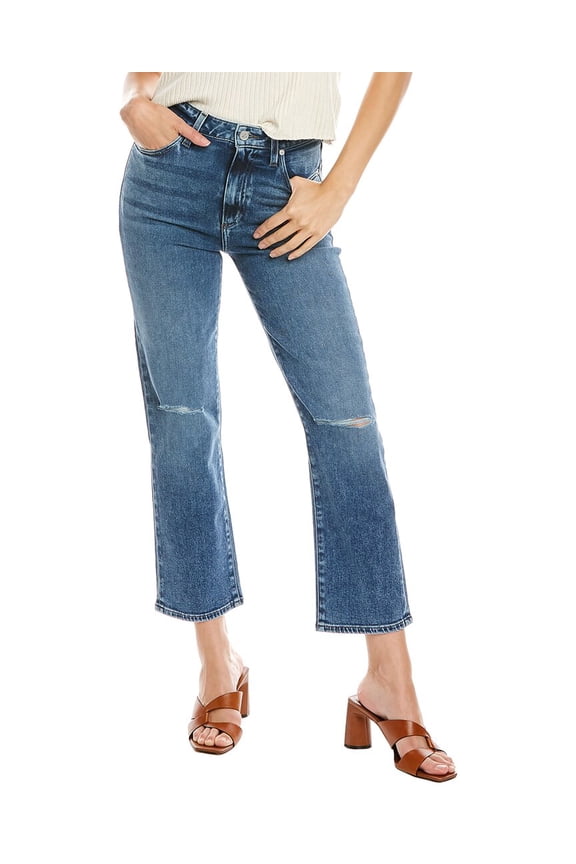 womens High-Rise Modern Straight Jeans, 25, Blue