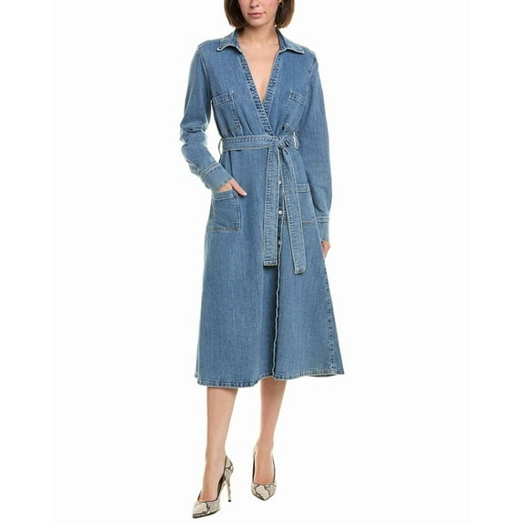 LE JEAN womens  Misty Midi Dress, xs, Blue