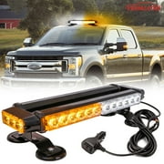 LE-JX 14.5" 30 LED Strobe Flashing Light Bar Roof Magnetic Base Double Side Emergency Hazard Warning Lighting Bar Beacon Light Safety