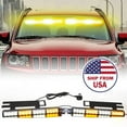 thumbnail image 1 of LE-JX 18" Traffic Advisor Amber/White 32 LED Interior Dash Windshield Emergency Visor Strobe Light Bar 2PCS, 1 of 9