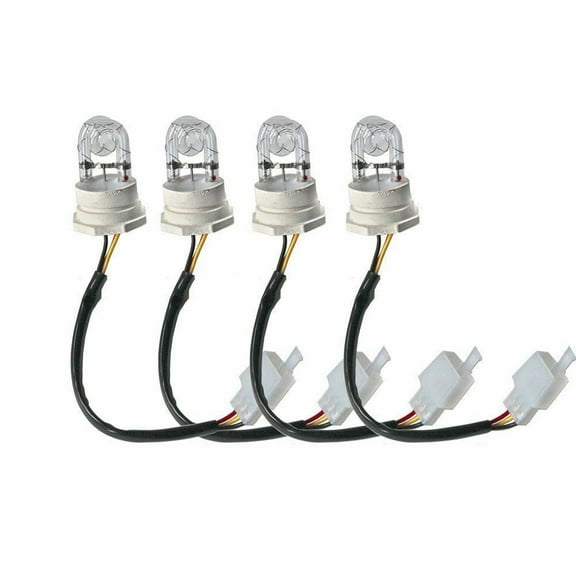 LE-JX 4 White Replacement Bulbs For Hide-A-Way 80W 120W 160W Emergency Hazard Warning Headlight Strobe Light Bulbs