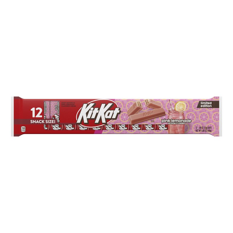 LE KIT KAT CRISP WAFERS IN PINK LEMONADE FLAVORED CREME SNACK SIZE