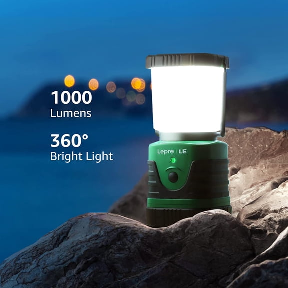 LE LED Camping Lantern Rechargeable, 1000LM, 4 Light Modes & Camping Lantern with Camping Fan, Rechargeable Fan, 2 Lighting Modes, 3 Speed Settings Fan