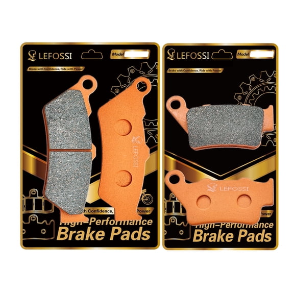 LE LEFOSSI Front and Rear Carbon Fiber Brake Pads Compatible with for BMW G 650 XChallenge XCountry 07-09 G650GS G 650 GS 2009-2016 F 650 GS 2007-2012 F 650 ST F 650 CS for Highway FA209F FA213R